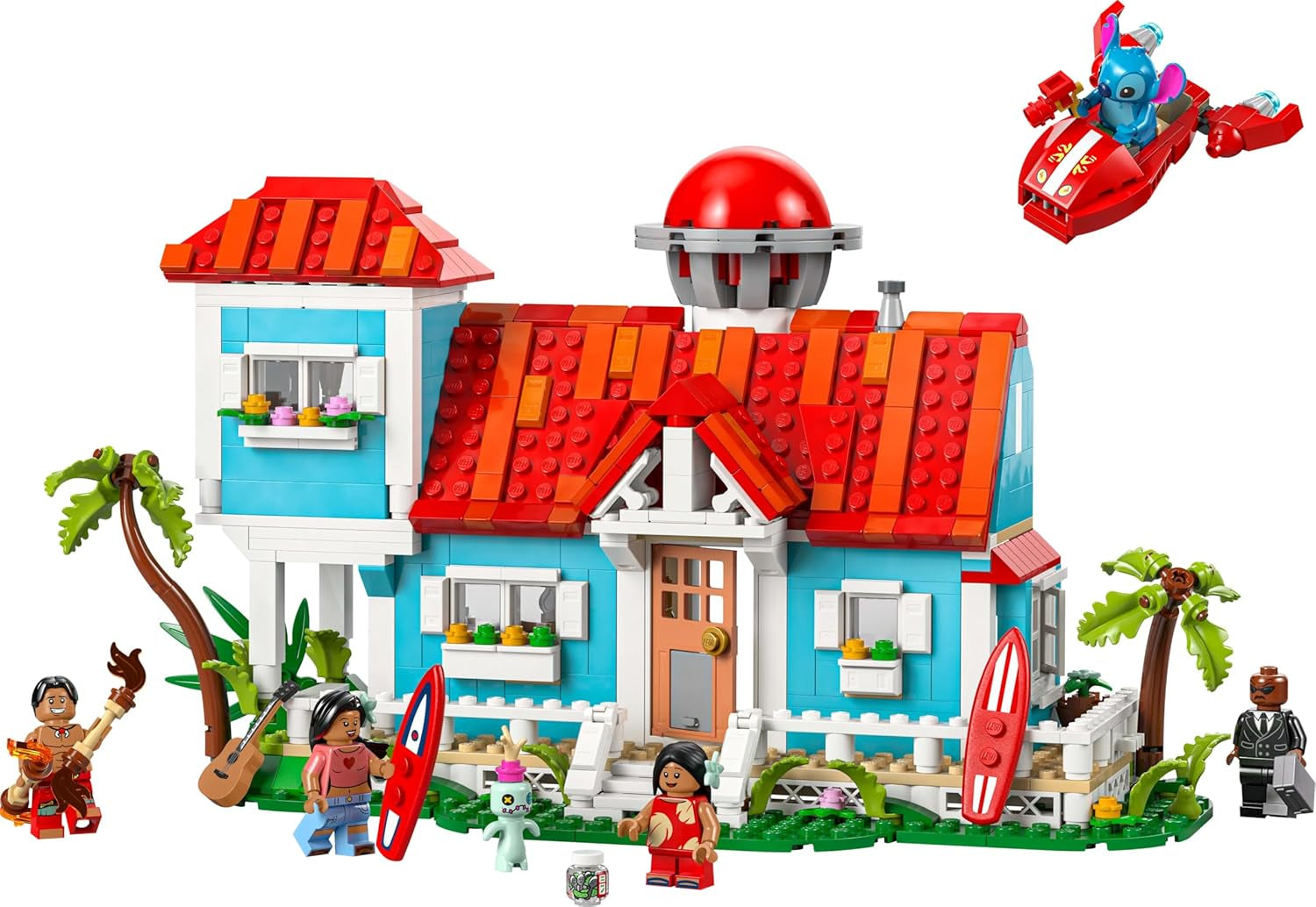 LEGO Ç€ Disney Beach House from "Lilo and Stitch" - Buildable toy with 6 rooms, observatory, spaceship and 5 minifigures - birthday gift for girls and boys 9+ and fans 43268 Besuche den LEGO-Store building sets