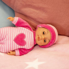 Bayer Design 92802AS My First Baby 28cm, Babypuppe, Weichkörperpuppe mit Schlafaugen, sehr handlich, niedliches Outfit, rosa