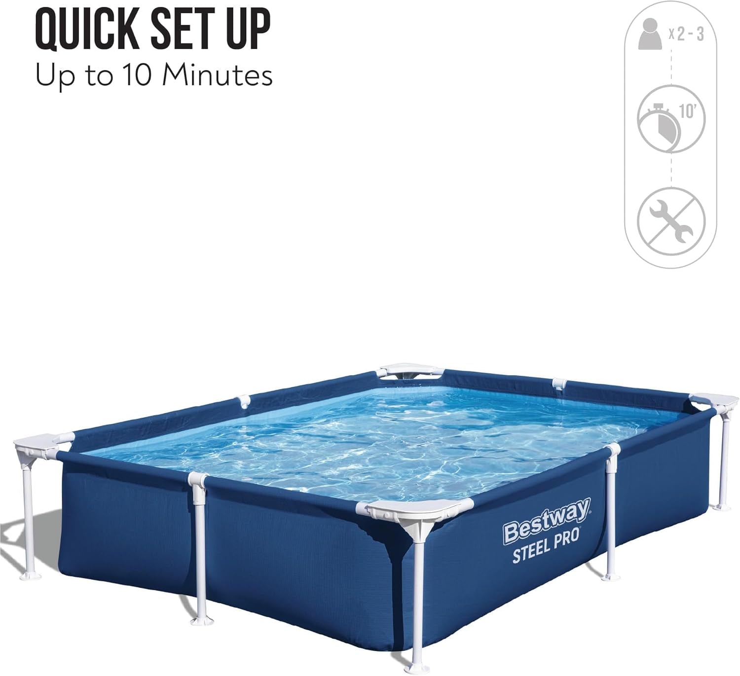 Pool 2.21m x 1.50m x 43cm / 7'3" x 59" x 17"