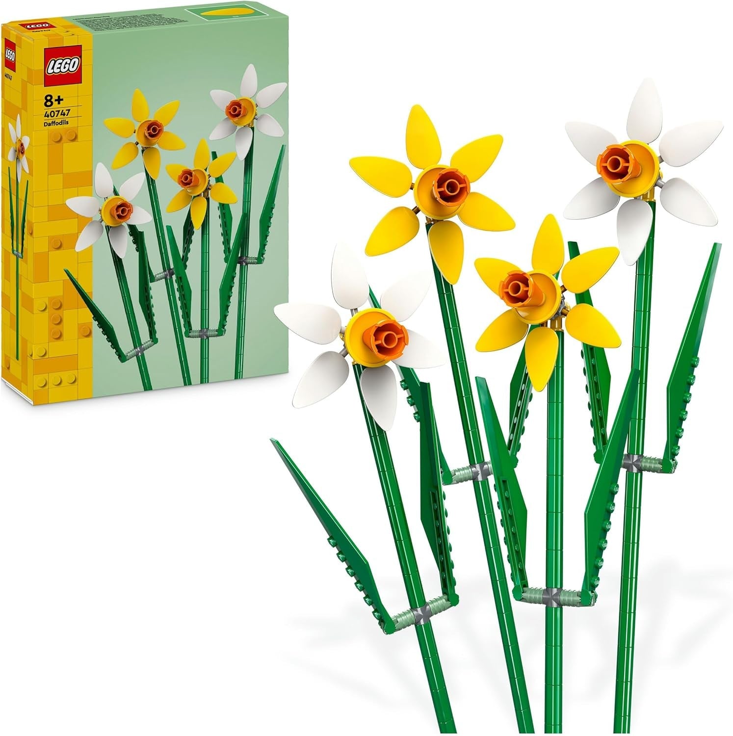 Daffodils LEGO Botanicals - Easter gifts for girls and boys - Artificial flowers for children - Flower bouquet as room or office decoration - Gift for women - 40747 Building sets Besuche den LEGO-Store Single