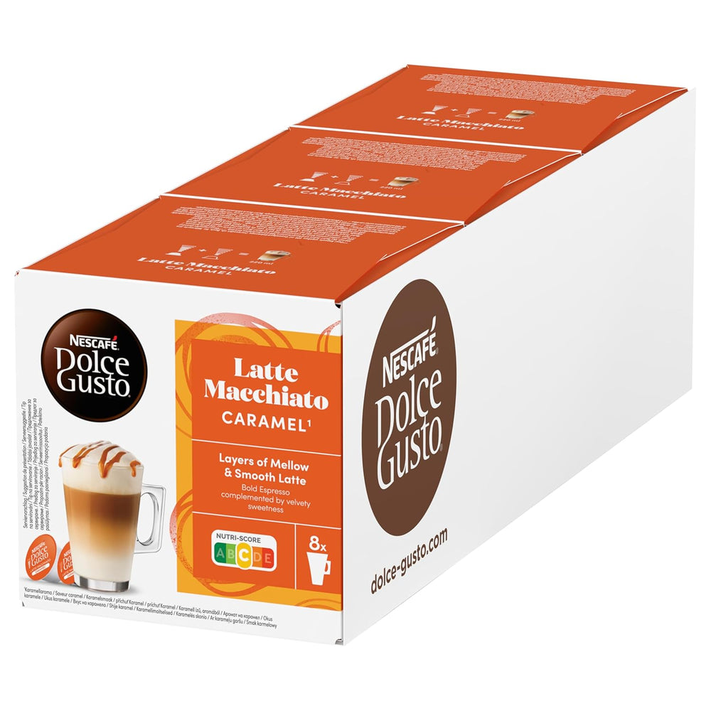 NESCAFÉ DOLCE GUSTO Latte Macchiato Caramel Kaffeekapseln 6er Pack (6 x 16 Kapseln)