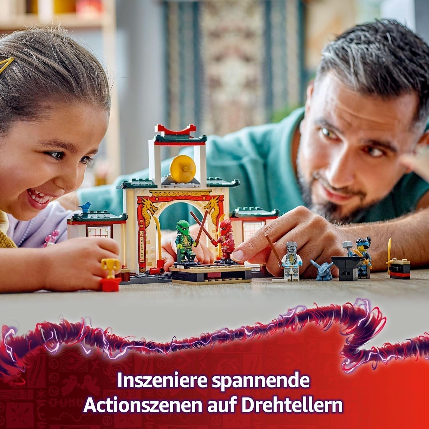 LEGO NINJAGO Spinjitzu Ninja Temple - Playset with 4 minifigures and 1 dragon figure - Building set - Christmas or birthday gift for boys and girls from 4 years 71831 Building sets Besuche den LEGO-Store