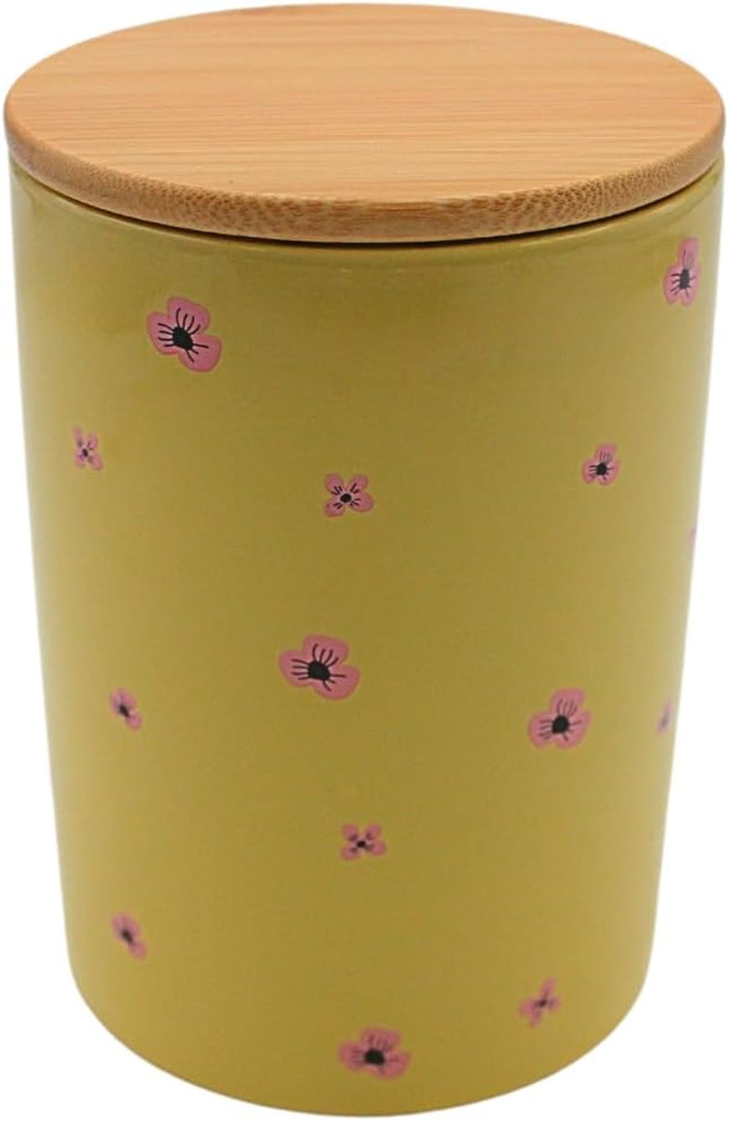 Dekohelden24 Cutie ceramică elegantă pentru depozitare/cafea/alimente proaspete/biscuit Hüftgold. Motivul: leneș. Dimensiuni: H/Ø 15,6 x 11 cm. Cutii depozitare alimente Naty Shop