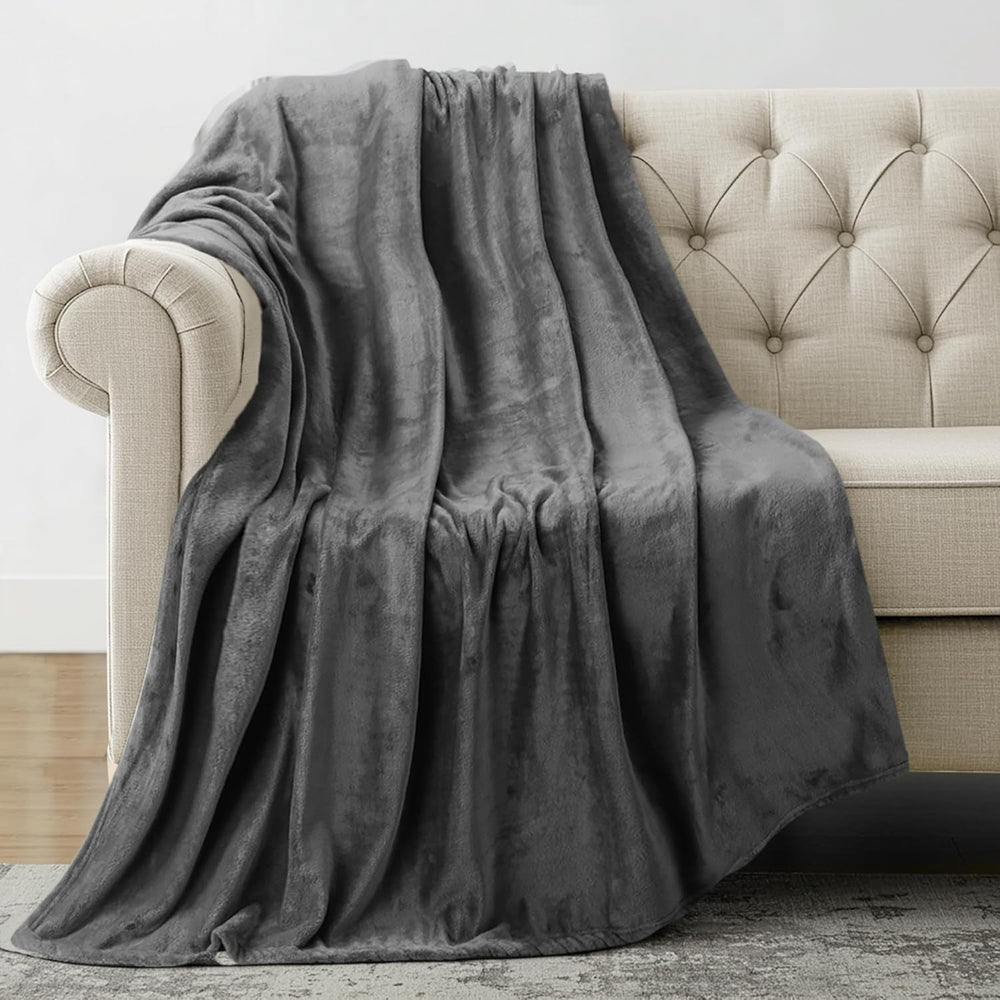 Utopia Bedding Kuschelige Fleecedecke [228X228 Cm, Gray] Weiche, Leichte, Warme Flauschige Decke Kuschelige Und Atmungsaktive Decken FÃ¼r Bett Sofa Couch