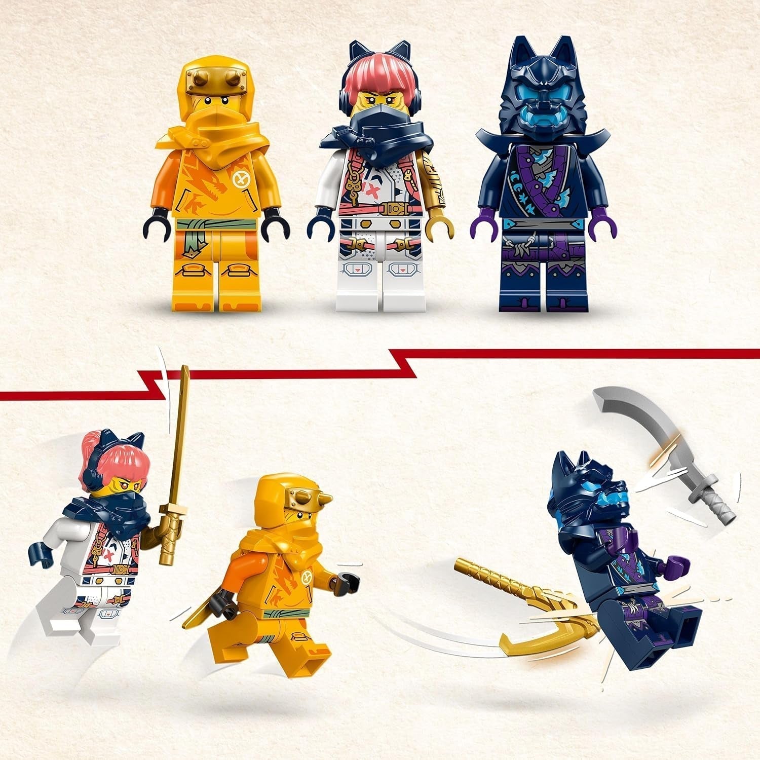 LEGO NINJAGO Riyu The Baby Dragon Dragon Toy with 3 Mini Figures Buildable Ninja Toy for 6 Years Old Boys and Girls Action-packed Gift for Kids 71810 Building Sets Besuche den LEGO-Store