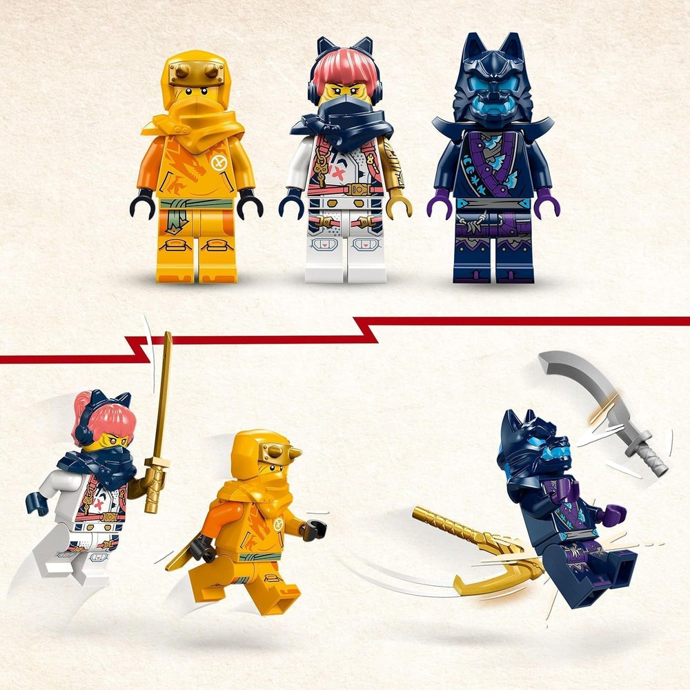 LEGO NINJAGO Riyu The Baby Dragon Dragon Toy with 3 Mini Figures Buildable Ninja Toy for 6 Years Old Boys and Girls Action-packed Gift for Kids 71810 Building Sets Besuche den LEGO-Store