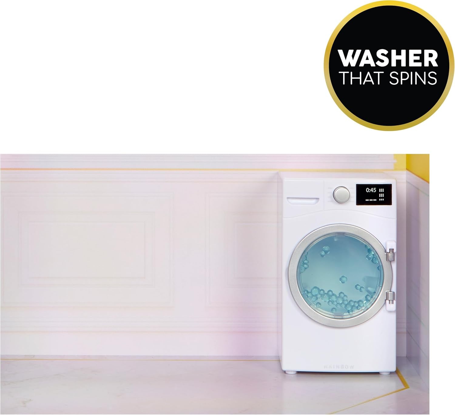 Rainbow High Townhouse - 3-Stöckiges Holzpuppenhaus mit 5 Bunten Zimmern & Terrasse - Komplett Eingerichtetes Haus mit Funktionierendem Lift und Zubehör - Spielzeug für Kinder von 4 bis 12+ Jahren