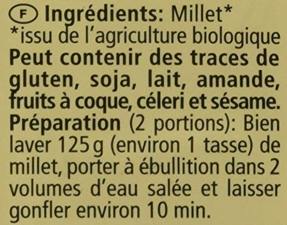 Package of whole millet 1 kg