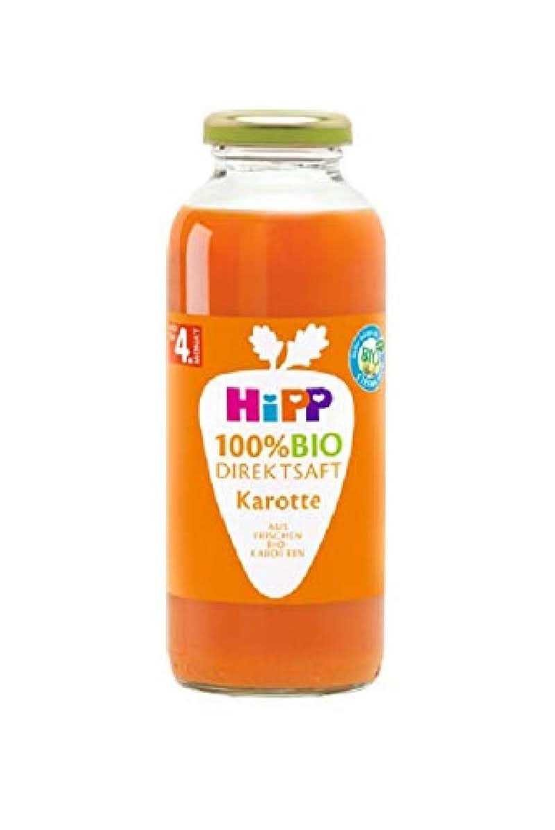 Hipp juices 100% organic, multifruit with carrot, pack of 6 (6 x 330 ml) Naty Shop 6 x 330 ml Carrot