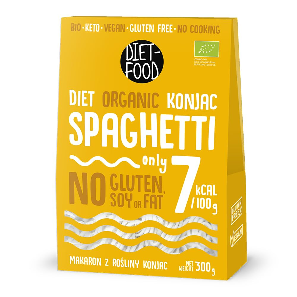 DIET-FOOD Organic Shirataki Konjac Instant Rice, Low Carb, Low Calorie, Vegan, Fat Free, Soy Free, Gluten Free, Keto Friendly, Slimming, 300 Grams