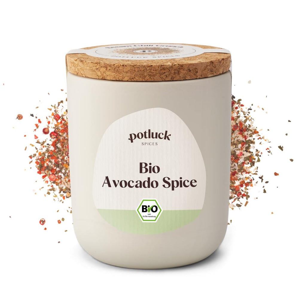 Potluck | Bio Sizilianisches Zitronensalz | Gewürzsalz für Fisch, Meeresfrüchte, Gemüse, Salad und Dressings | 140g in Keramiktopf