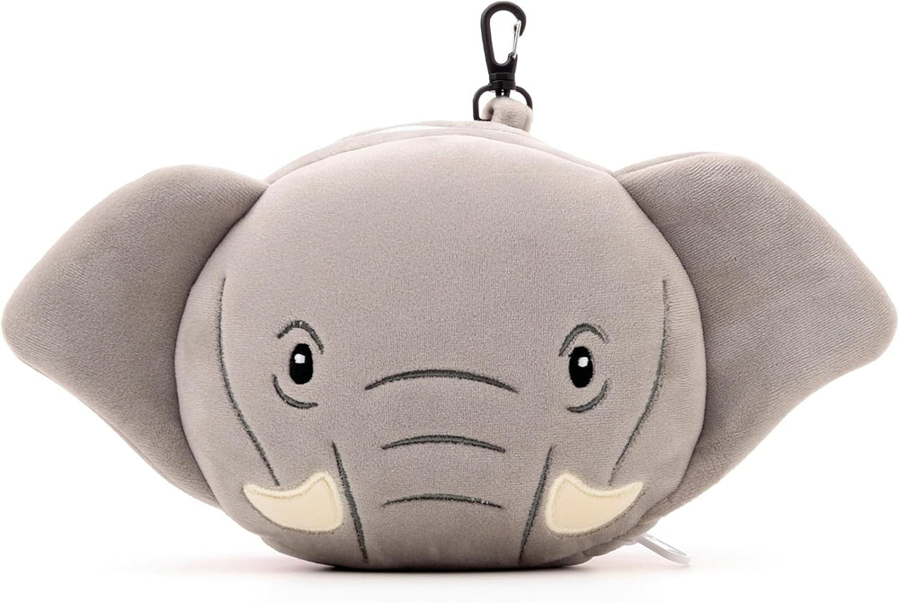 Pernă de călătorie, Rotundă, Din pluș, Elefant, Și mască pentru ochi, Unisex, O singură mărime, Unisex, Waist Unique Perne calatorie Naty Shop