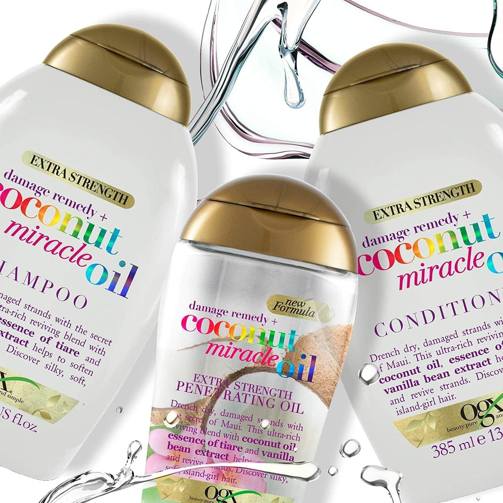 OGX Coconut Miracle Oil Conditioner, Moisturizing conditioner for hair care with coconut oil, 385 ml OGX Hair Care