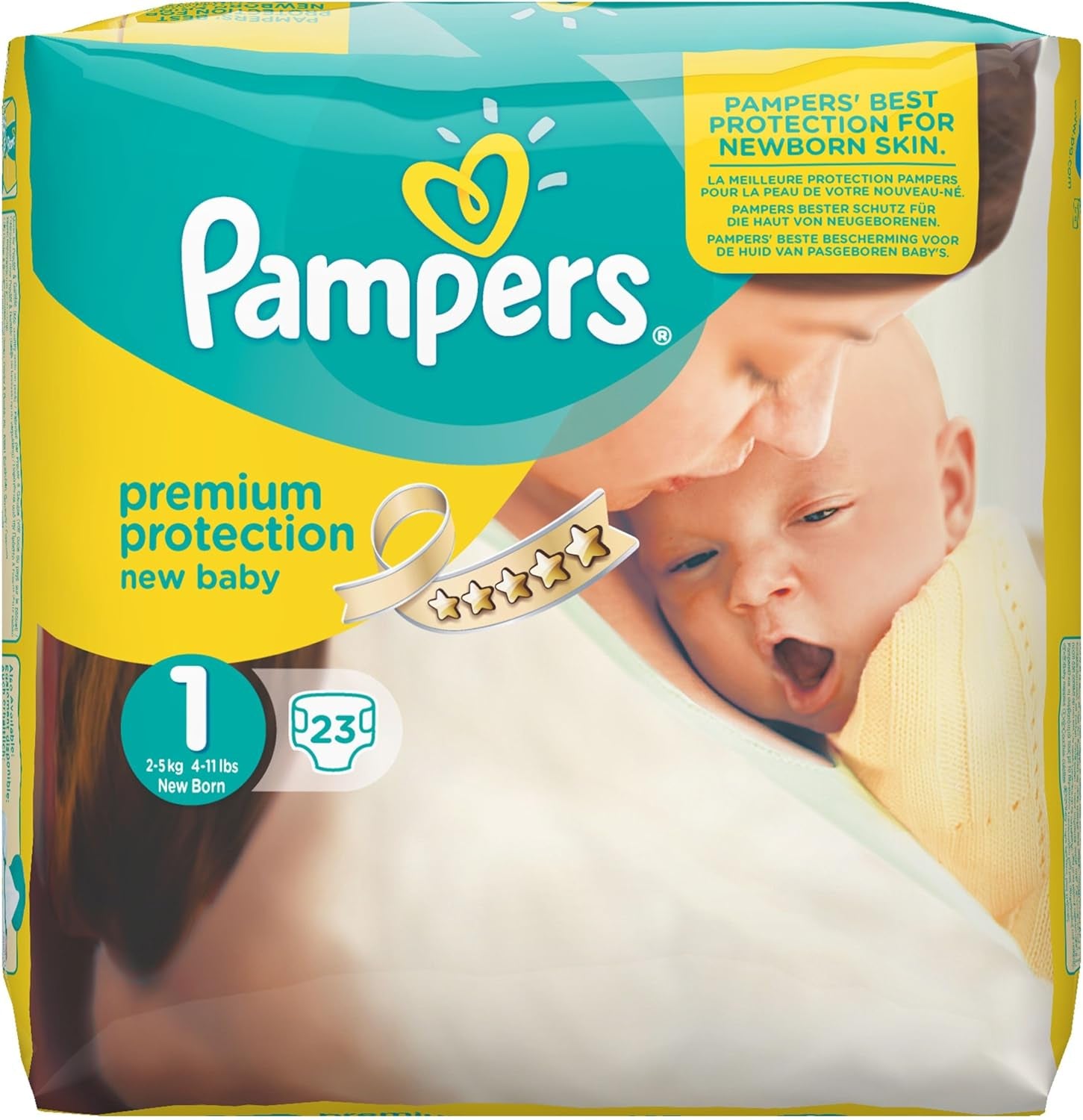 Pampers New Baby size 1 Newborn 2-5 kg ​​Transport pack, pack of 4 (4 x 23 pieces)