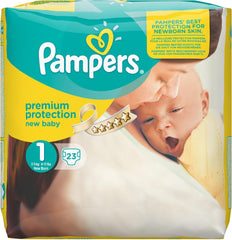 Pampers New Baby size 1 Newborn 2-5 kg ​​Transport pack, pack of 4 (4 x 23 pieces)