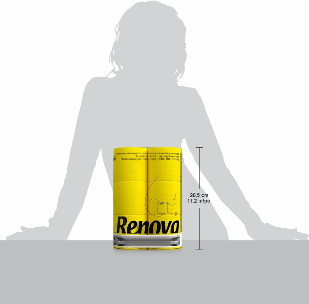 Hârtie igienică RENOVA YELLOW 6 role