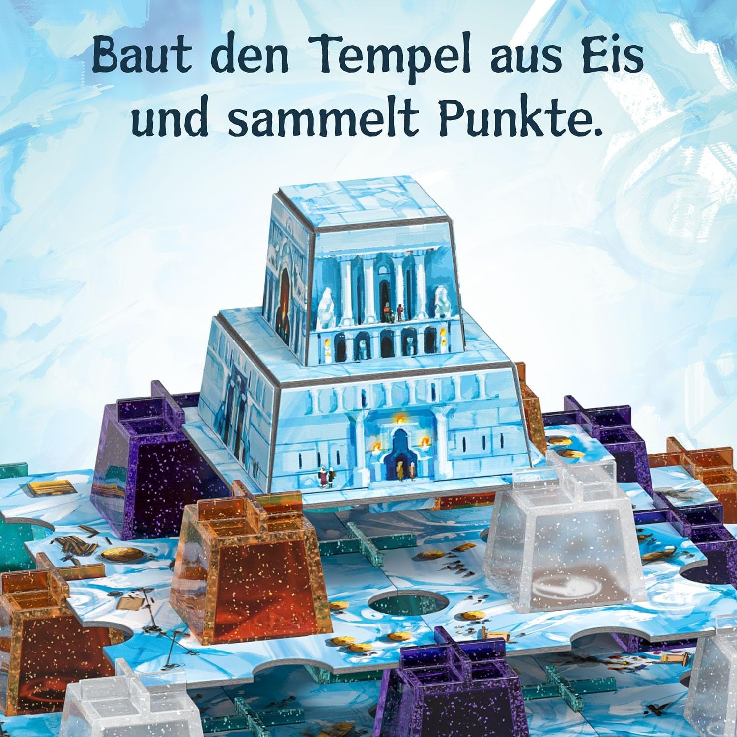 KOSMOS 683801 Nunatak - Temple of Ice, Family Game, Cool 3D Setup, 3D Ice Game Pieces, Strategy Game, Board Game, Party Game