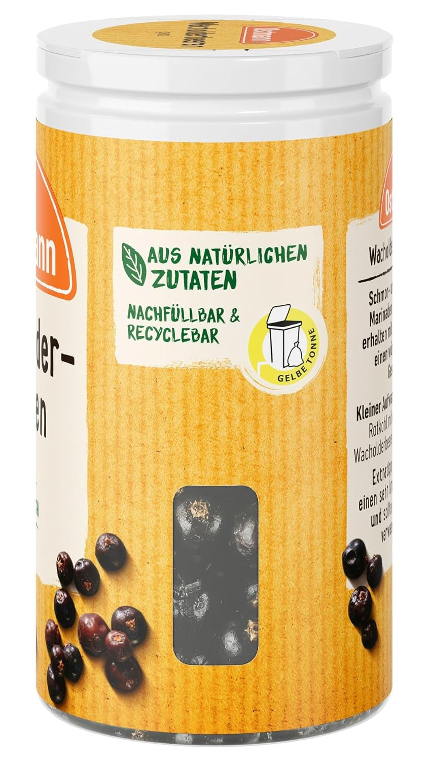 Ostmann Gewürze - Wacholderbeeren ganz | Ideal for seasoning sauerbraten and game dishes 20 g in Der Streudose