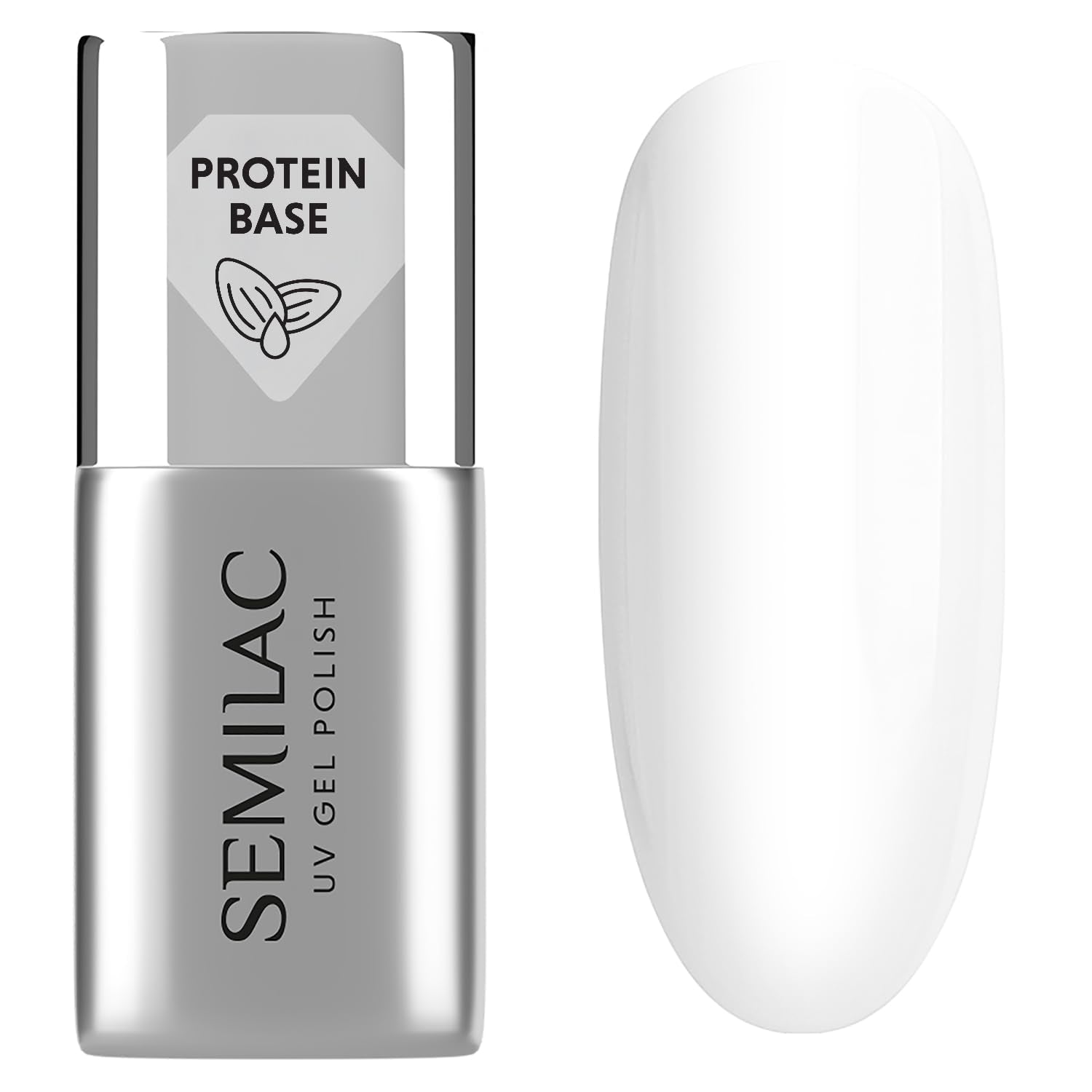 Semilac Pure&Clean UV nail polish base 7 ml – Self-leveling hybrid base for sensitive nails