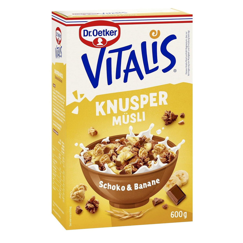 Dr. Oetker Vitalis Crunchy Flakes: Crunchy muesli with corn flakes and almond pieces, pack of 5 (5 x 600g)