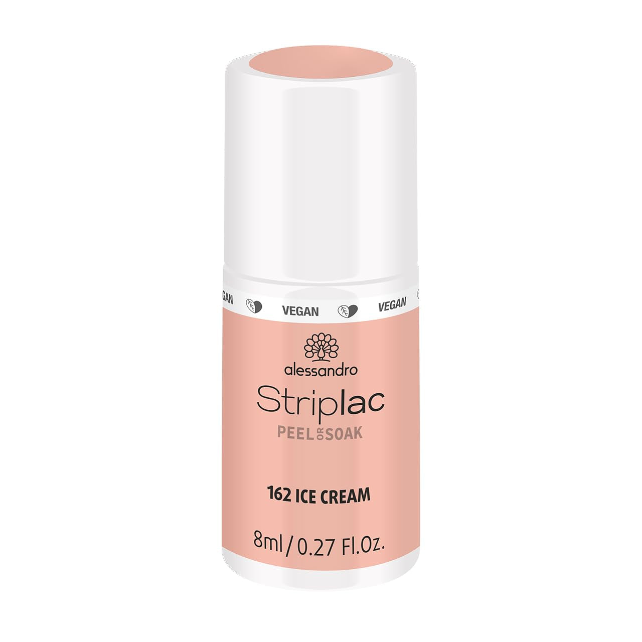 UV nail polish alessandro Striplac Coral Sunshine – Delicate and long-lasting – Easy removal thanks to the removal technology – Vegan and cruelty-free – 8 ml