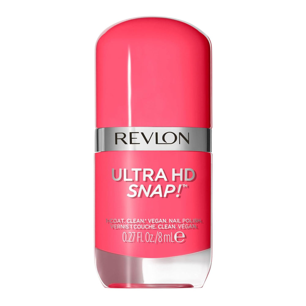 Revlon Ultra HD Snap Nail Polish Long Lasting Vegan Formula Quick Dry One Coat Full Coverage Color (8ml) Hot Stuff (007) Unisex