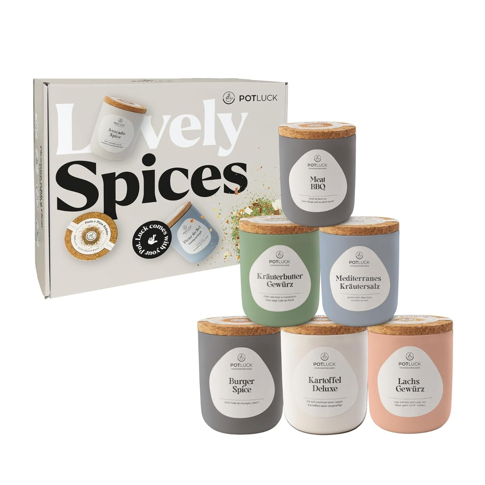 Potluck | Feta Gewürz | Gewürzmischung im Keramiktopf | 50g | Mit natürliche Inhaltsstoffen