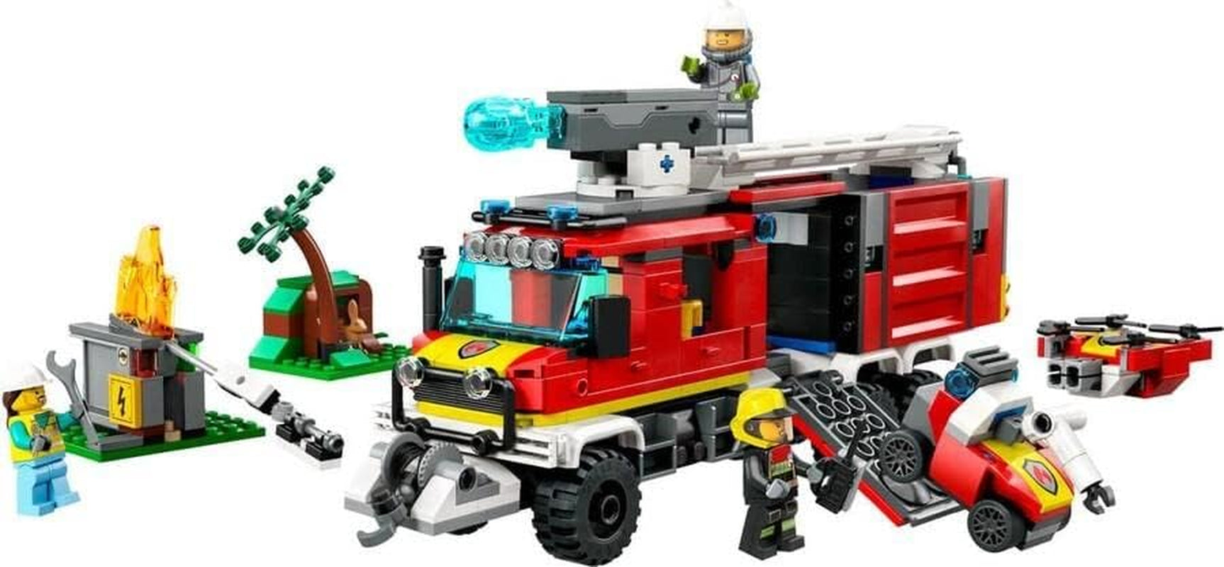 LEGO 60374 City Fire Brigade Command Vehicle Modern Fire Truck Toy with Fire Fighting Drones Figures for Kids Building Sets Besuche den LEGO-Store