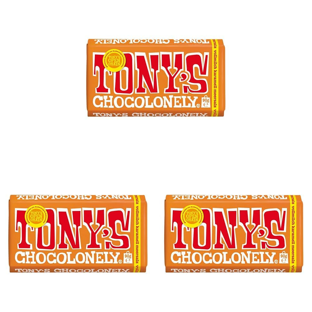 Tony's Chocolonely - Dark chocolate with almonds and sea salt 90g