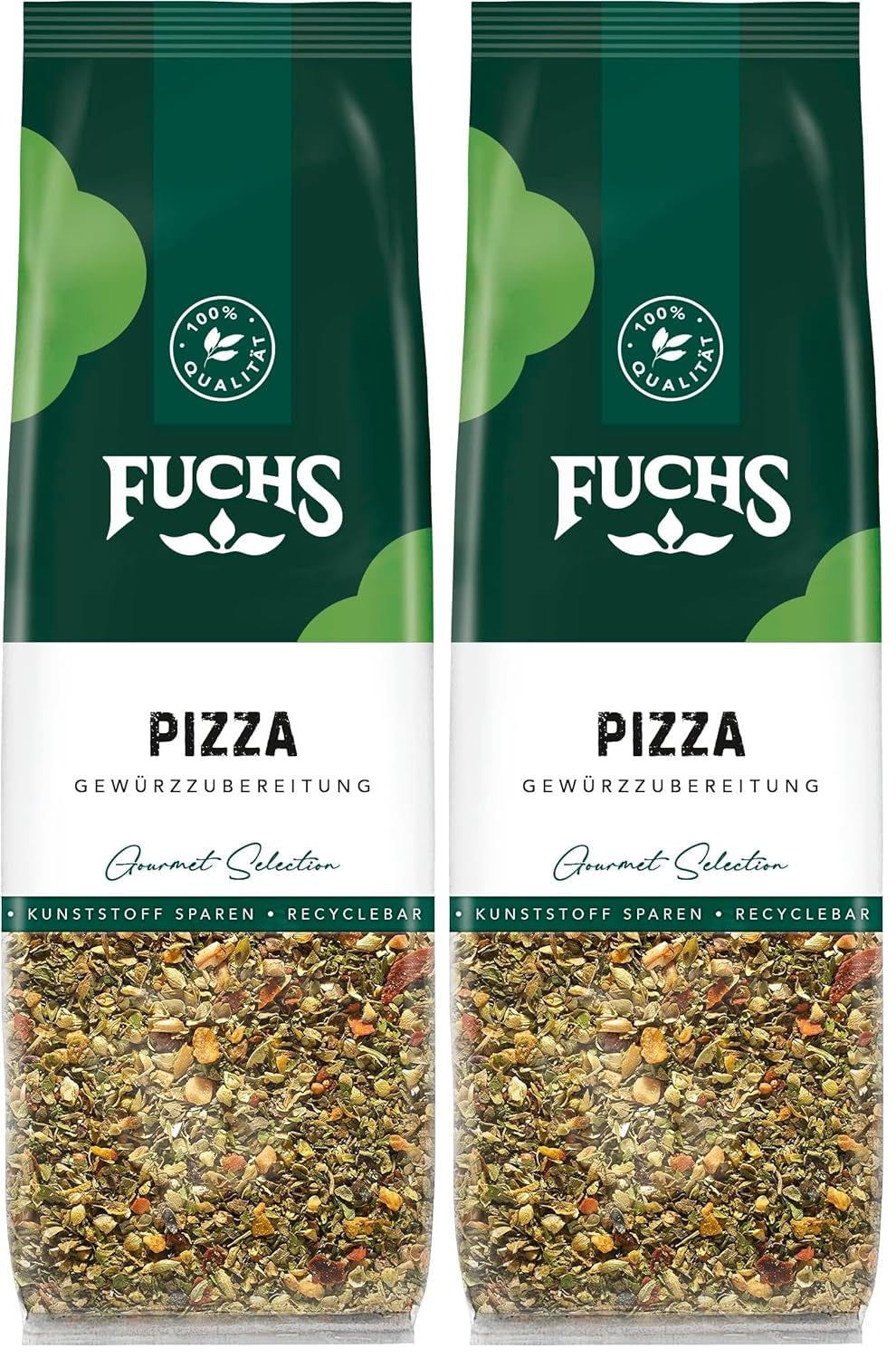 Fuchs Gewürze - Pizza Gewürzzubereitung in recyclable Nachfüllbeutel, Gewürzmischung mit Italianen Kräutern, ideal for Bruschetta - 30 g