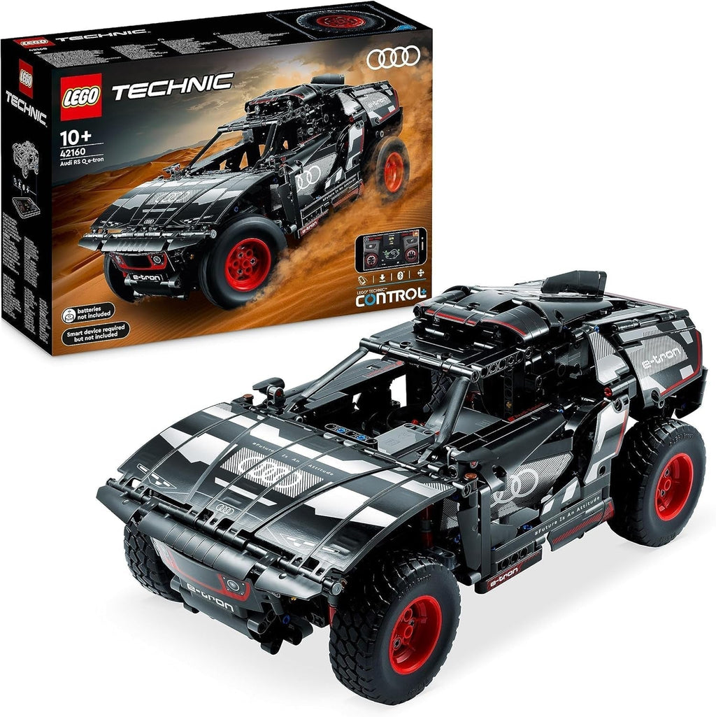 LEGO 42160 Technic Audi RS Q E-Tron, mașină de raliu controlată de la distanță, Dakar rally off-road car, RC controlat prin aplicație cu Control +, cadou pentru băieți, fete și fani de la 10 ani pentru a construi Seturi de constructie Besuche den LEGO-Store Tehnică Audi Rs Q E-Tron