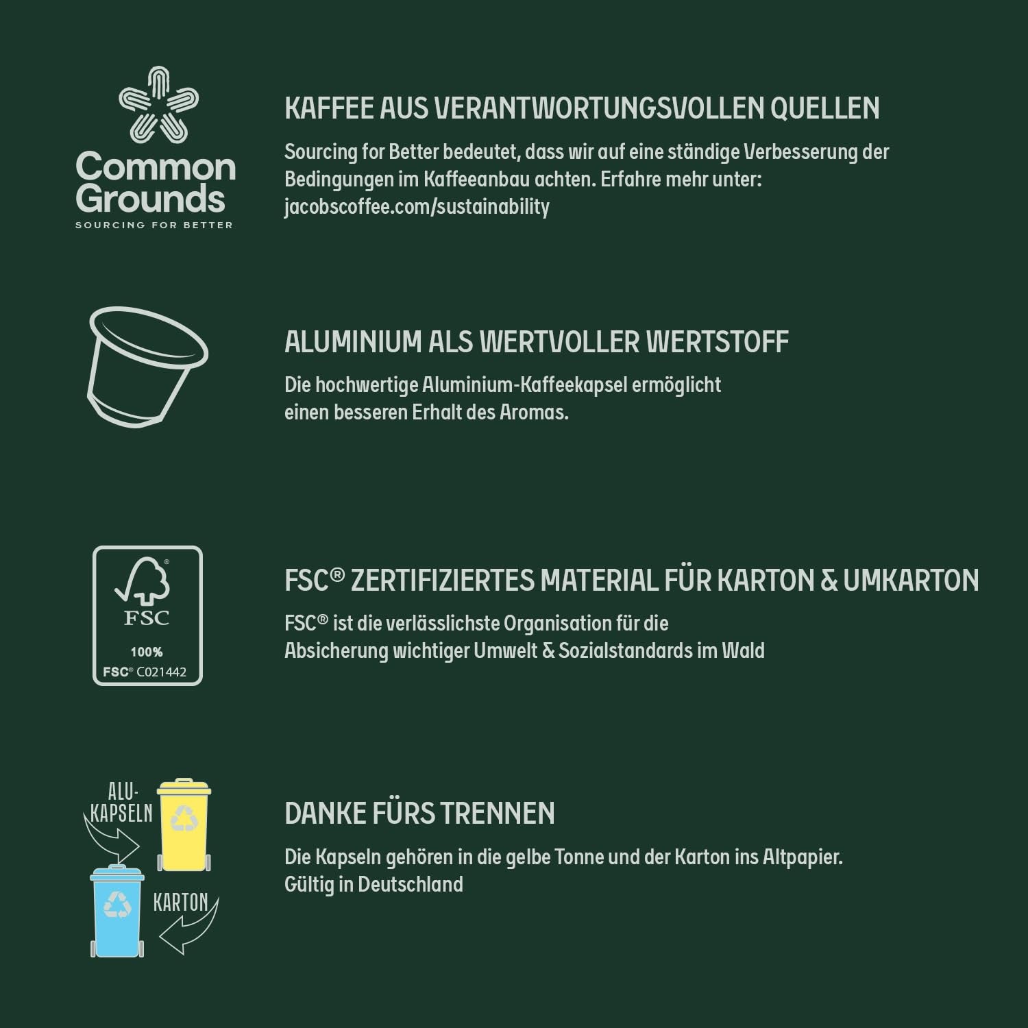 Jacobs Kaffeekapseln Lungo Intenso, Intensität 8/12, 10 x 20 Getränke, Nespresso* kompatible Kaffee Kapseln, 200 Kapseln