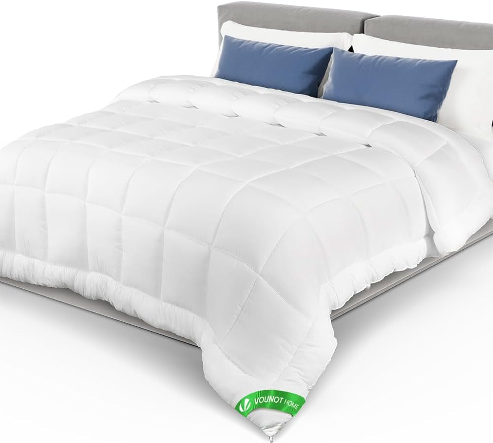VOUNOT Duvet 155X200Cm, 4 Seasons Winter Duvet Set de 2 500GSM, constând din 2 plăpumi înnodate împreună Adaptable Duvet pentru vară și iarnă, Oeko-Tex Standard Plapumi si pilote Naty Shop Pătură all-season 220X240Cm