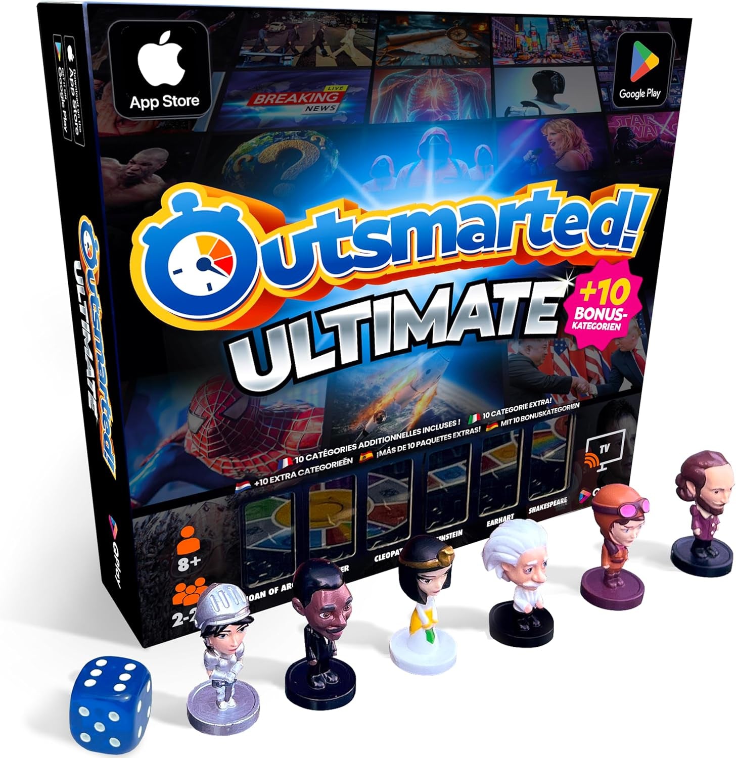 Outsmarted – Digital Quiz Board Game | Children, adolescents and adults | Next Generation Gaming Night for Family and Friends | 2–24 players | Ages 8+ | Over 10,000 questions