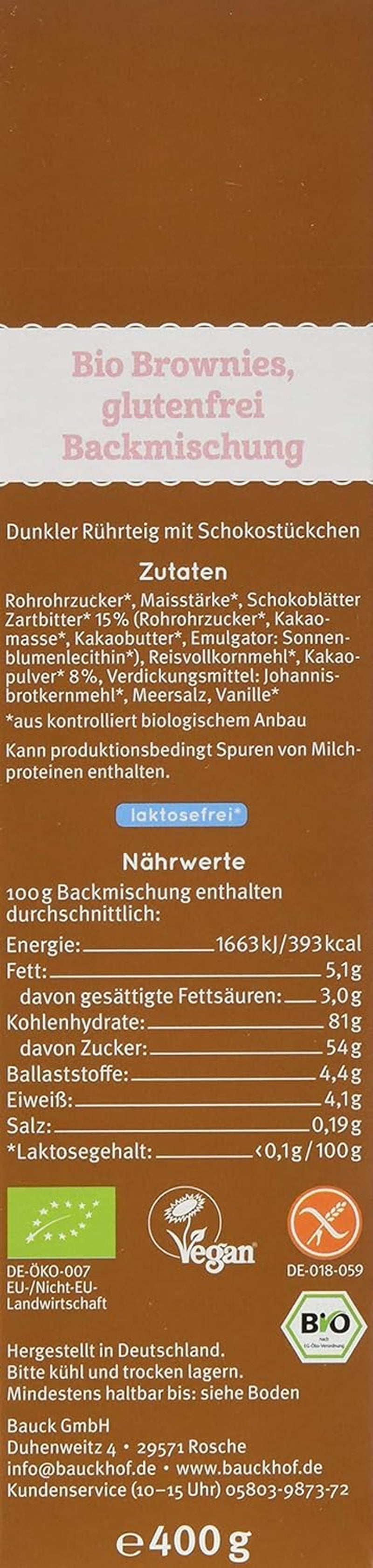 Brownies Gluten-free, 3Er Pack (3 X 400 G) - Bio Naty Shop