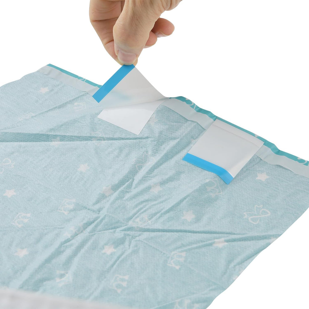 CutiePlusU Adult Diapers 2 Pack Disposable Incontinence Panties with Flaps for Women and Men Maximum Absorbency Overnight - Little Prince (Medium 71-96cm)