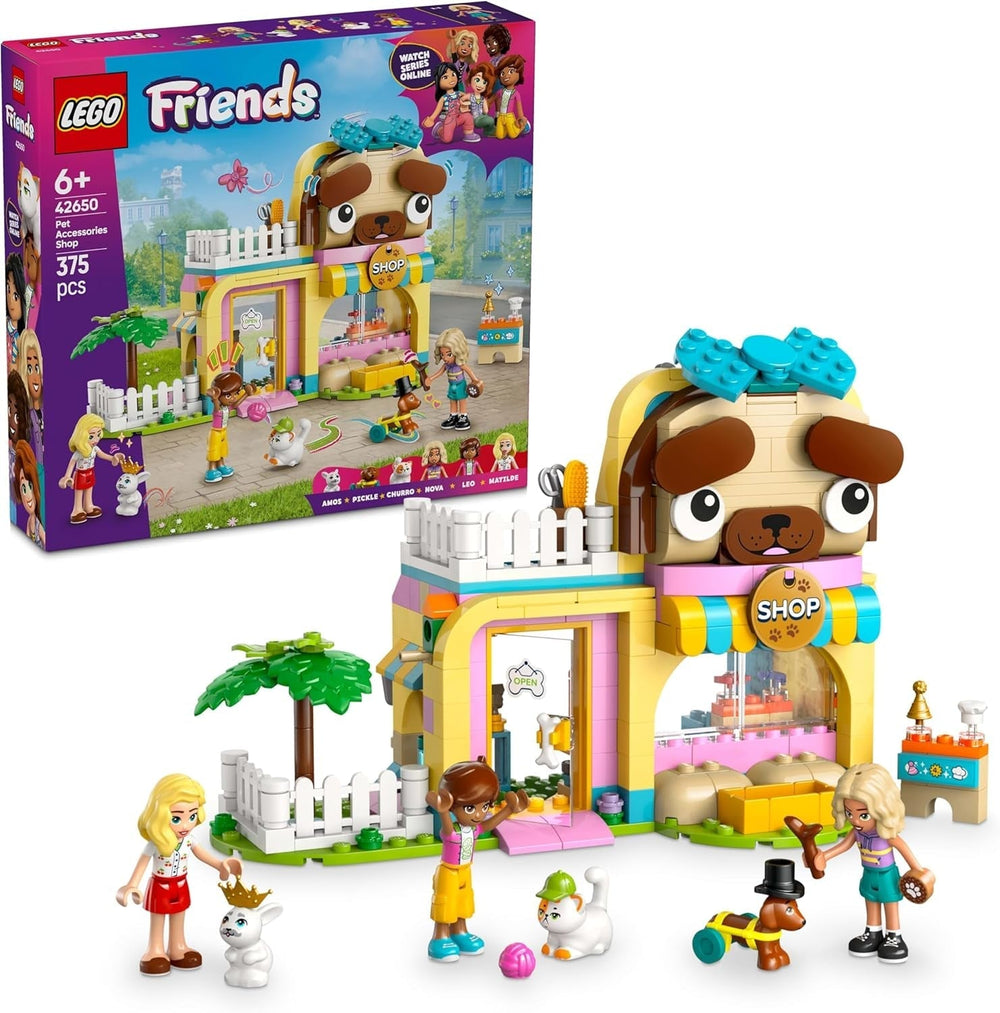 LEGO Friends Animal Accessories Store Pretend Play Set Educational Toy for 6 Years Old Girls 3 Minifigures and 3 Animal Figures Cat Dog Bunny Gift Idea for Kids 42650 Building Sets Besuche den LEGO-Store Default Title