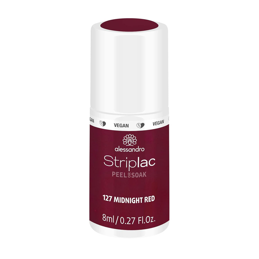 UV nail polish alessandro Striplac Elegant Ruby - Delicate and long-lasting - Easy removal thanks to peel-off removal technology - Vegan and cruelty-free - 8 ml