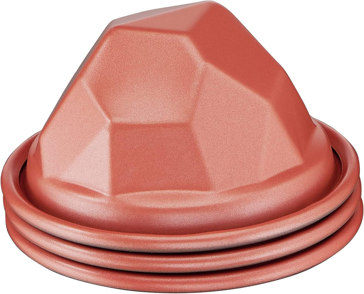 Tefal Creabake Muffins Creabake Backformen, 7.5 Cm, Antihaftbeschichtung, Stapelbares System, Kreative Rezepte Für Süßigkeiten Und Slate, Einfaches Backen, Eisenfarben Molds and trays for baking Naty Shop 3Er-Set Volcano