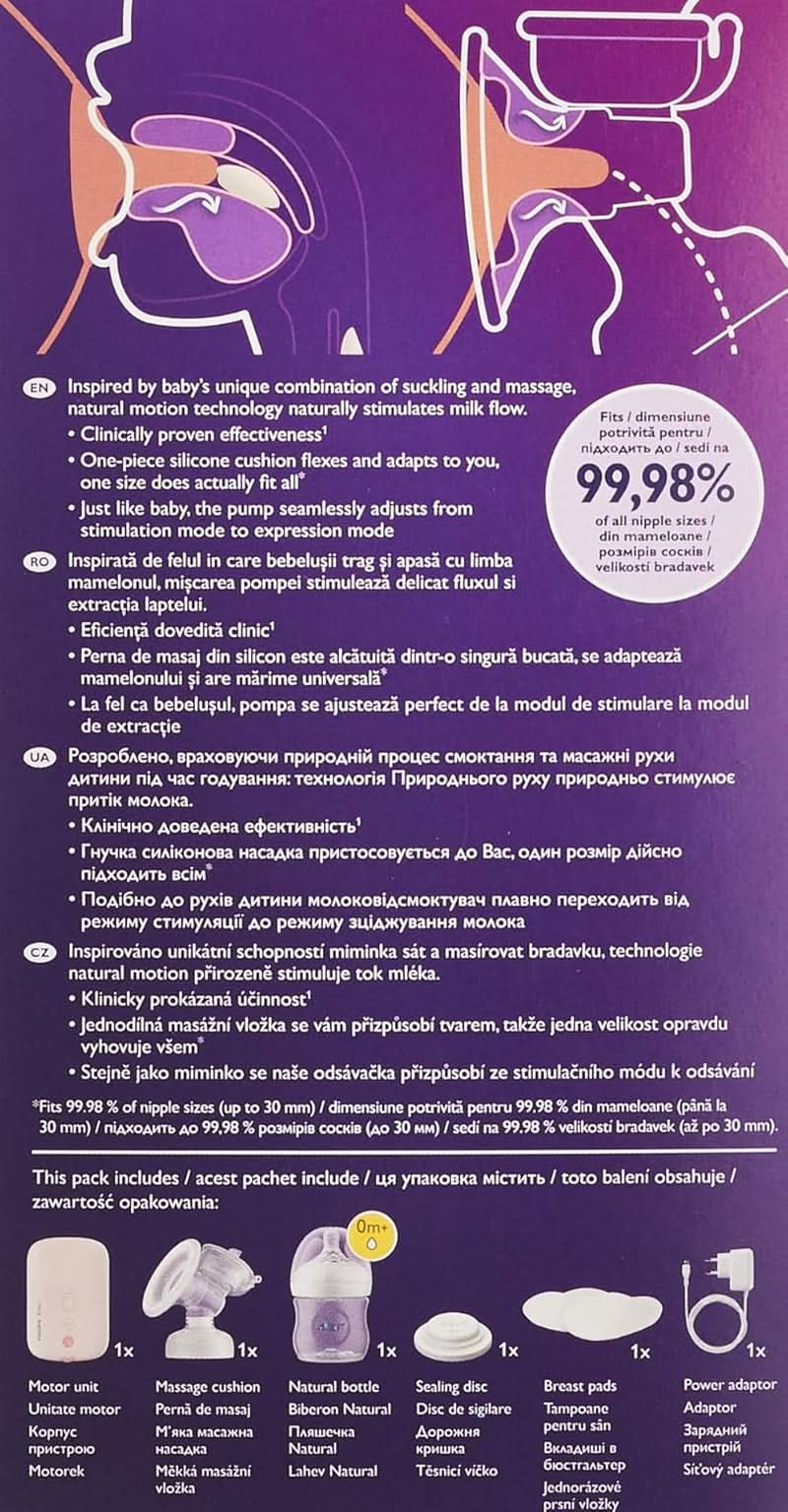 Philips Avent electric breast pump (model SCF395/11) Accessories Food and Breastfeeding Bebe Naty Shop