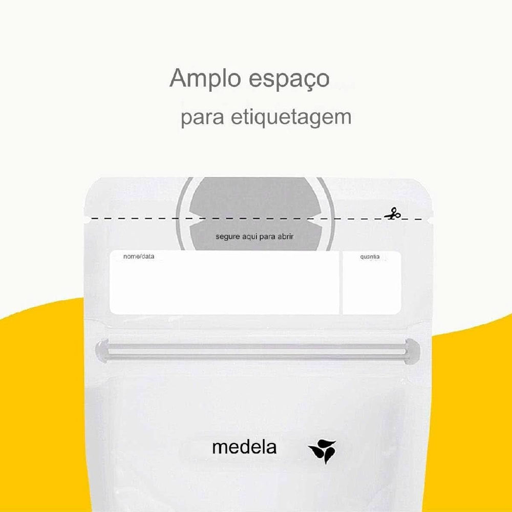 Medela breast milk storage bags 25 pcs, approx. 200 ml, white (Spanish version) Food and Breastfeeding Accessories Bebe Naty Shop