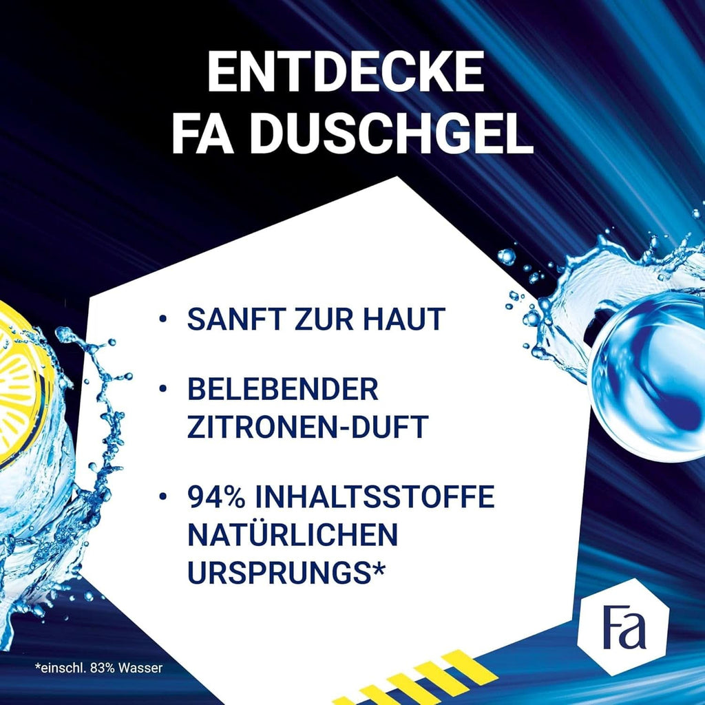 FA Gel de duș Sport, pachet de 6 x 250 ml Duș și baie Naty Shop