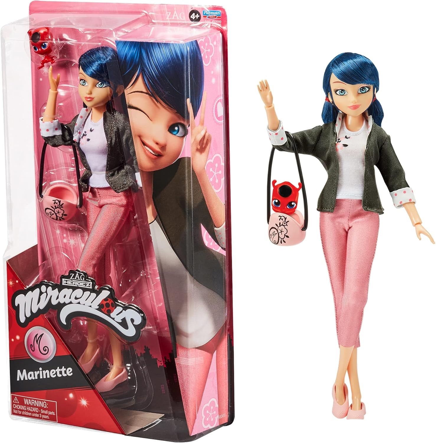 Bandai - Miraculous Ladybug - Doll Marinette Color Change Surprise - Jointed Miraculous Doll, 26 Cm + 3 Surprises - Random Pattern - P50390 Naty Shop Marinette Dolls