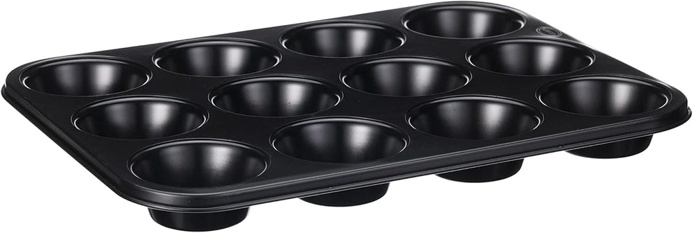 Wenco Muffinform 12Er Antihaft Backblech, Spülmaschinengeeignet, Karbonstahl – Muffinblech Für 12 Muffin – Hitzebeständig Bis 220°C, Schwarz Molds and baking trays Naty Shop