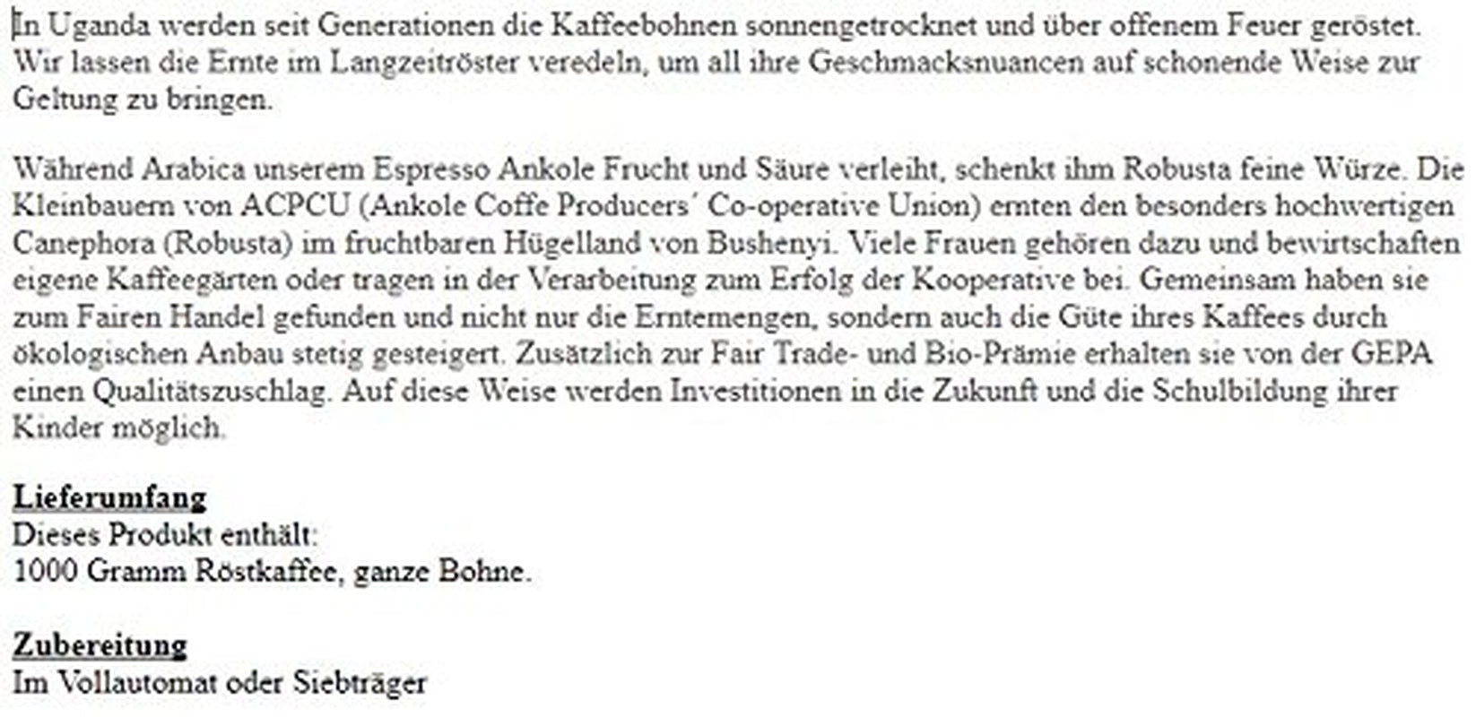 Espresso organic Ankole, boabe întregi, 1000 g, pachet de 4