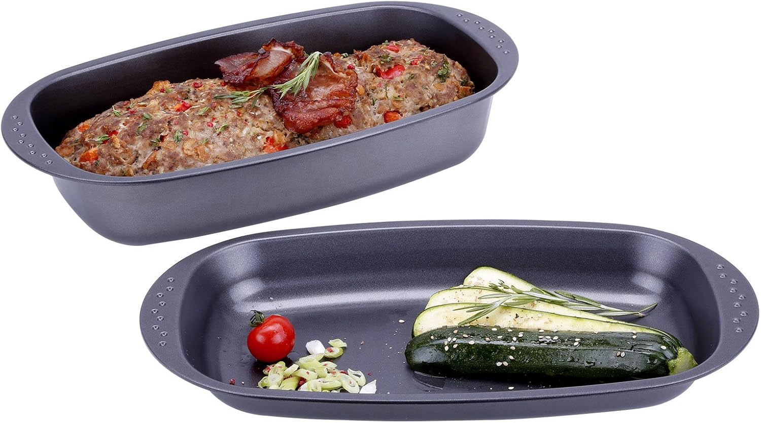 Chg 9942-04 Bratenform Mit Deckel, Antihaftbeschichte, Anthracite-Metallic, 37 X 20 X 7 Cm Baking molds and trays Naty Shop