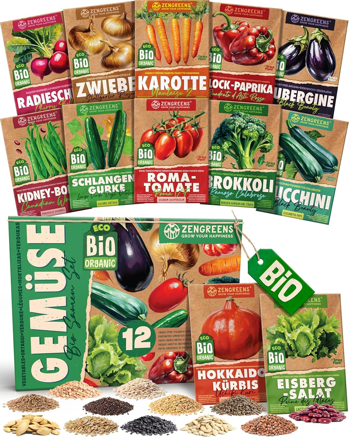 Organic Tomato Seeds in a Set of 10 - 10 Tomato Seeds for Easy Growing in the Garden, Balcony or Raised Bed - Plant Seeds - Seedlings