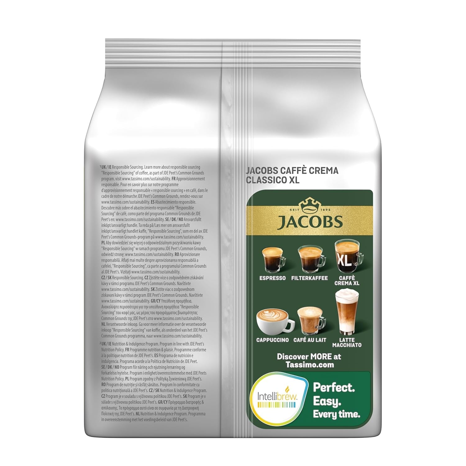 Tassimo Kapseln Jacobs Caffè Crema Classico XL, 5 x 16 Pads, 80 Kaffeekapseln