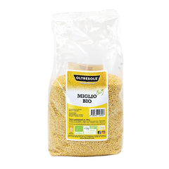 Organic millet 1 kg, organic grains rich in fiber and minerals, yellow millet grains for consumption, ideal package for the family