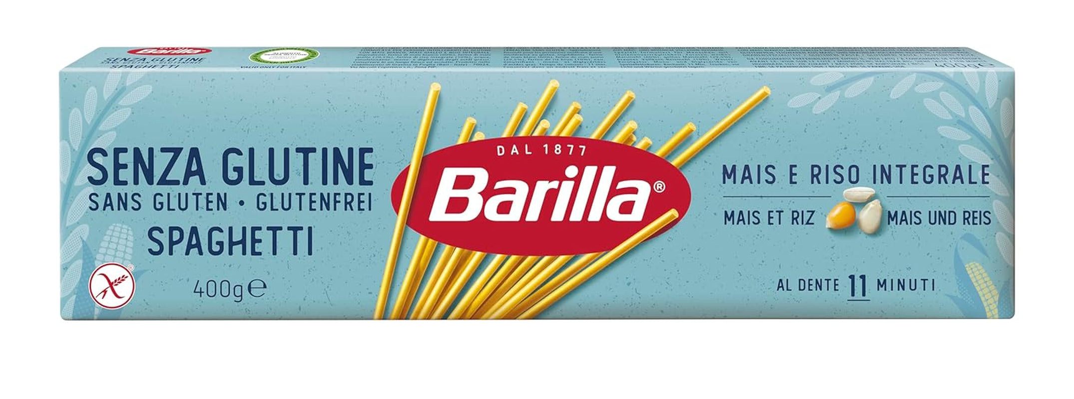Gluten-free Barilla spaghetti no. 5, delicious corn and rice dishes – perfect for people with celiac disease or gluten intolerance 400g